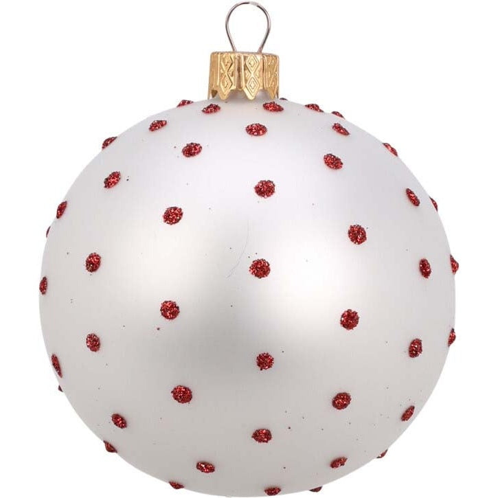 Μπάλα Γυάλινη με Dots 10εκ 2 Σχδ