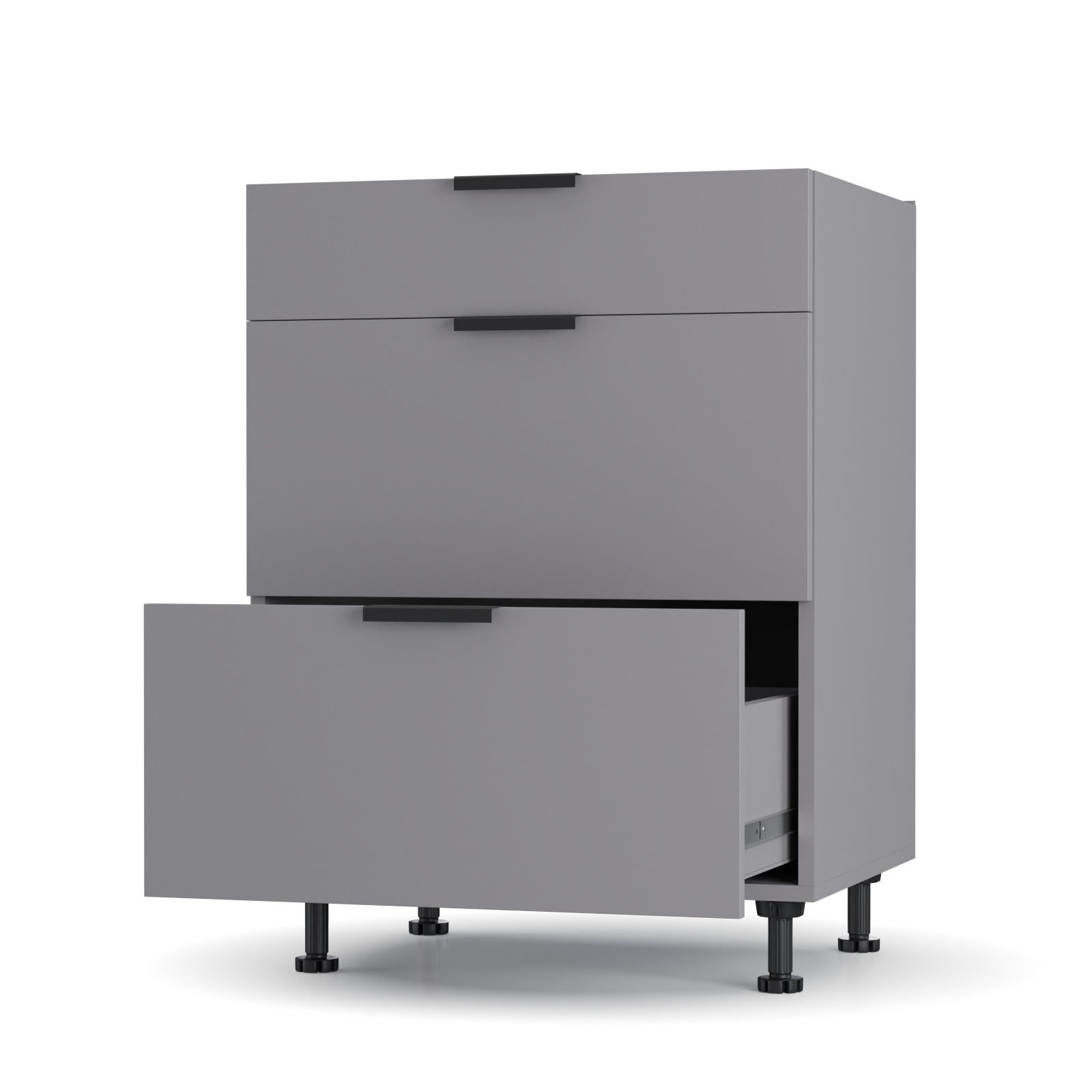 Craft Κάτω Ντουλάπι Συρταριέρα Γραφίτης 60x48x82