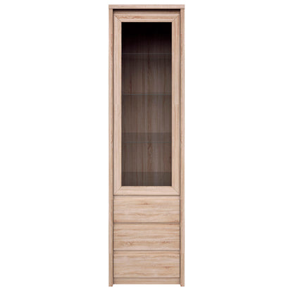 Βιτρίνα Norton Μονόφυλλη Σονόμα Γυάλινη Πόρτα 57x40x210