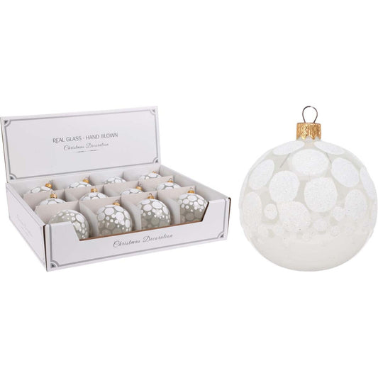 Μπάλα Γυάλινη με Τελείες 8εκ