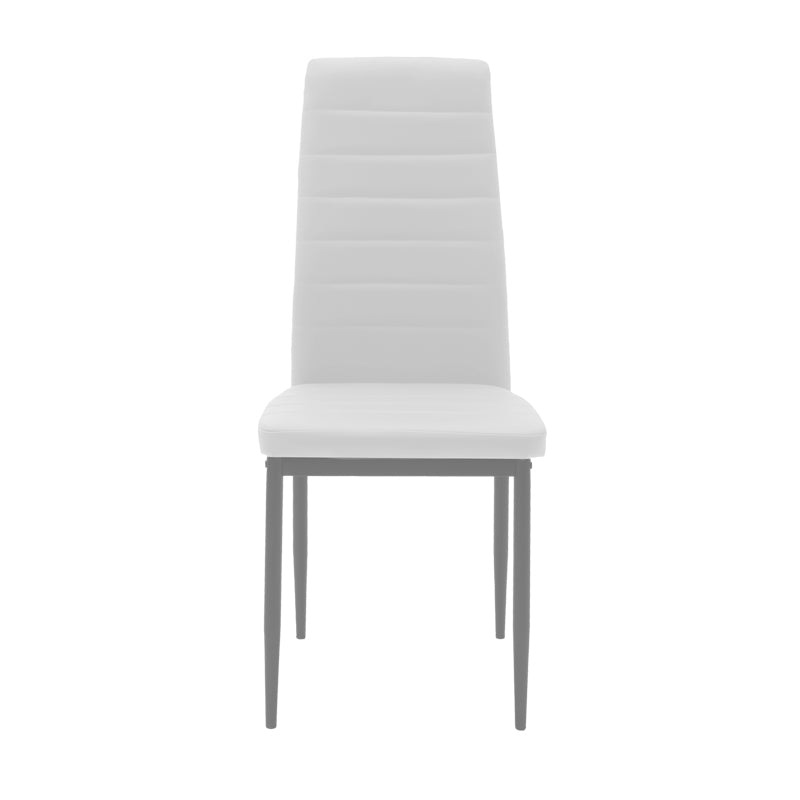 Καρέκλα Parker Μέταλλο-Pu Λευκό-Γκρι Πόδι 42X48X98