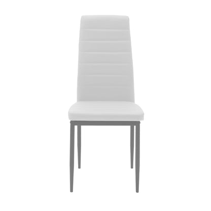 Καρέκλα Parker Μέταλλο-Pu Λευκό-Γκρι Πόδι 42X48X98