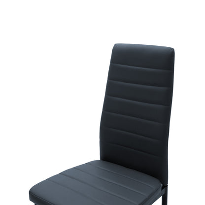 Καρέκλα Parker Pu Ανθρακί-Μαύρο Πόδι 42X48X98