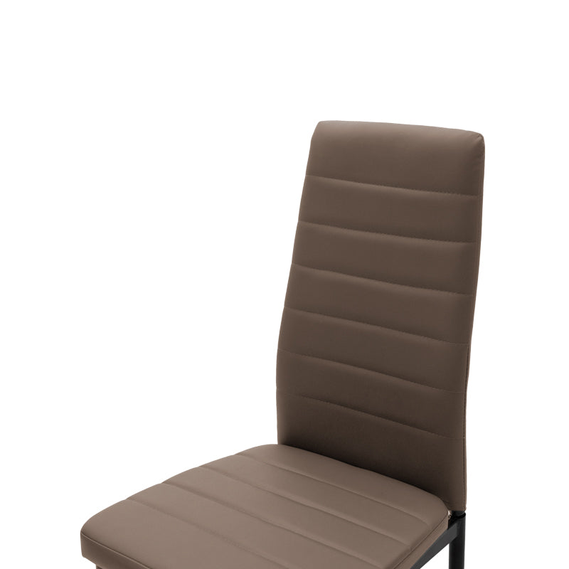 Καρέκλα Parker Pu Cappuccino-Μαύρο Πόδι 42X48X98