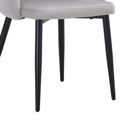 Καρέκλα Esme Γκρι Βελούδο-Πόδι Μαύρο Μέταλλο 61X55X84