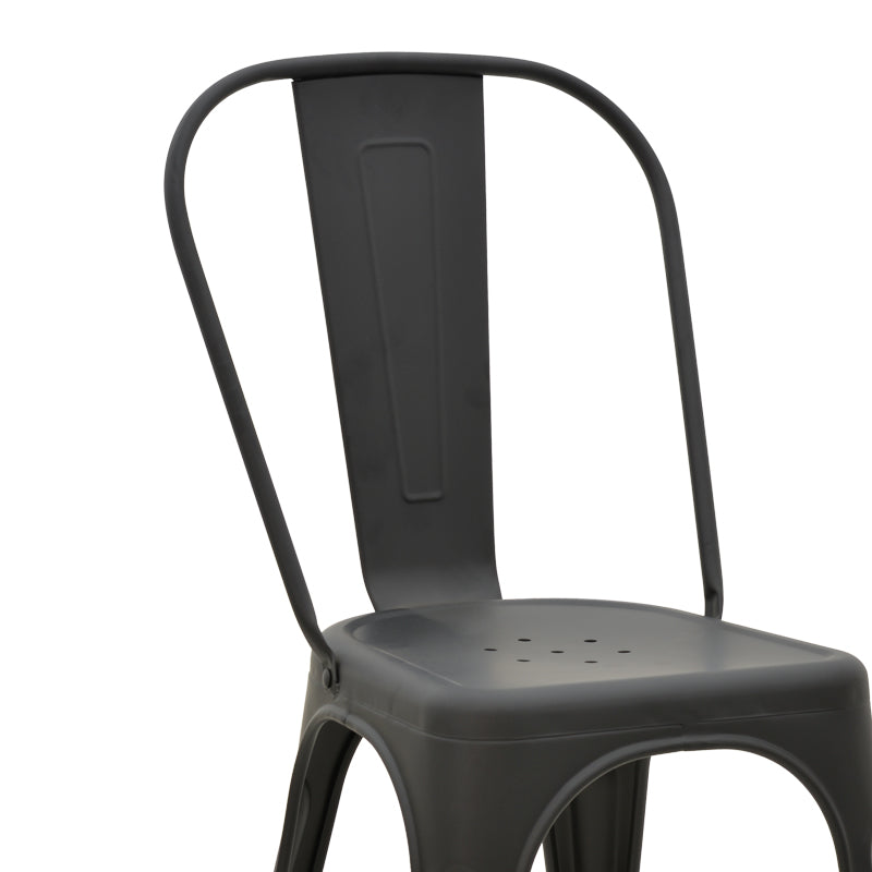 Καρέκλα Utopia Μέταλλο Μαύρο Ματ 44X44X85