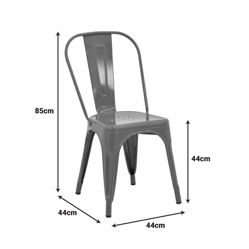 Καρέκλα Utopia Μέταλλο σε Λαδί Απόχρωση 44x44x85