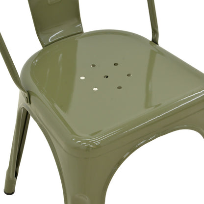 Καρέκλα Utopia Μέταλλο σε Λαδί Απόχρωση 44x44x85