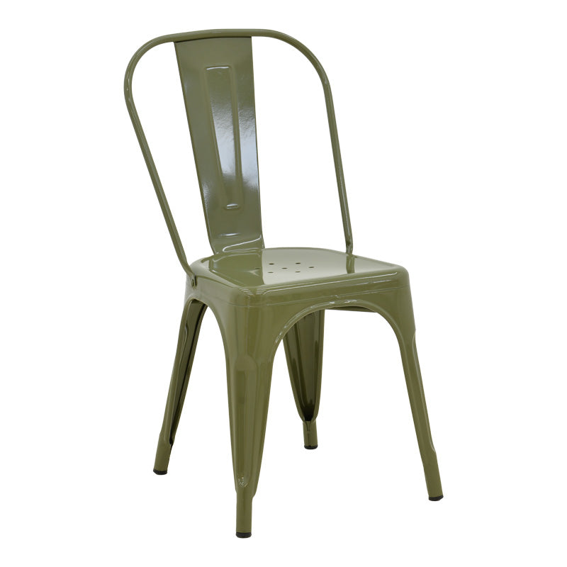 Καρέκλα Utopia Μέταλλο σε Λαδί Απόχρωση 44x44x85