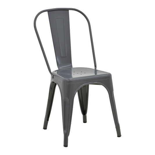 Καρέκλα Utopia Μέταλλο σε Ανθρακί Απόχρωση 44x44x85