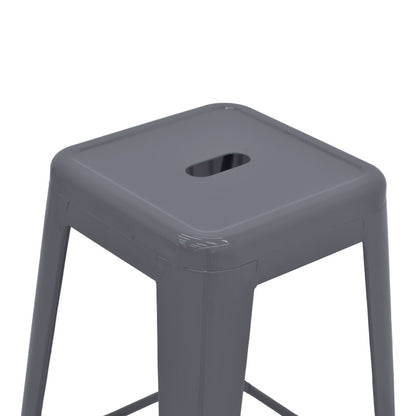 Σκαμπό Μπαρ Utopia Μέταλλο σε Ανθρακί Απόχρωση 42x42x76