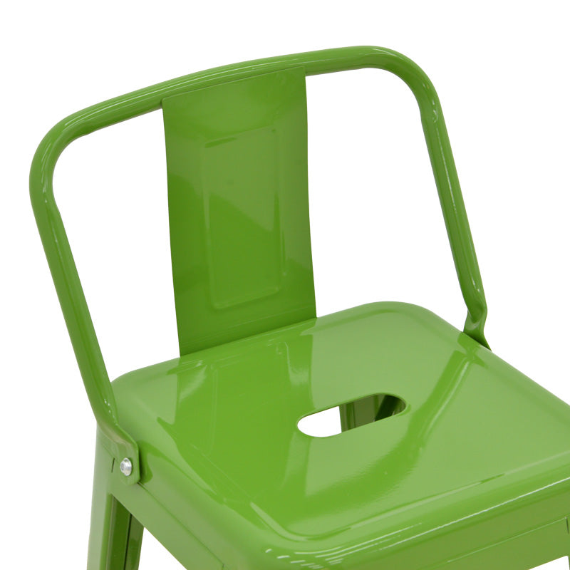 Σκαμπό Μπαρ με Πλάτη Utopia Μέταλλο σε Πράσινη Απόχρωση 42x42x97