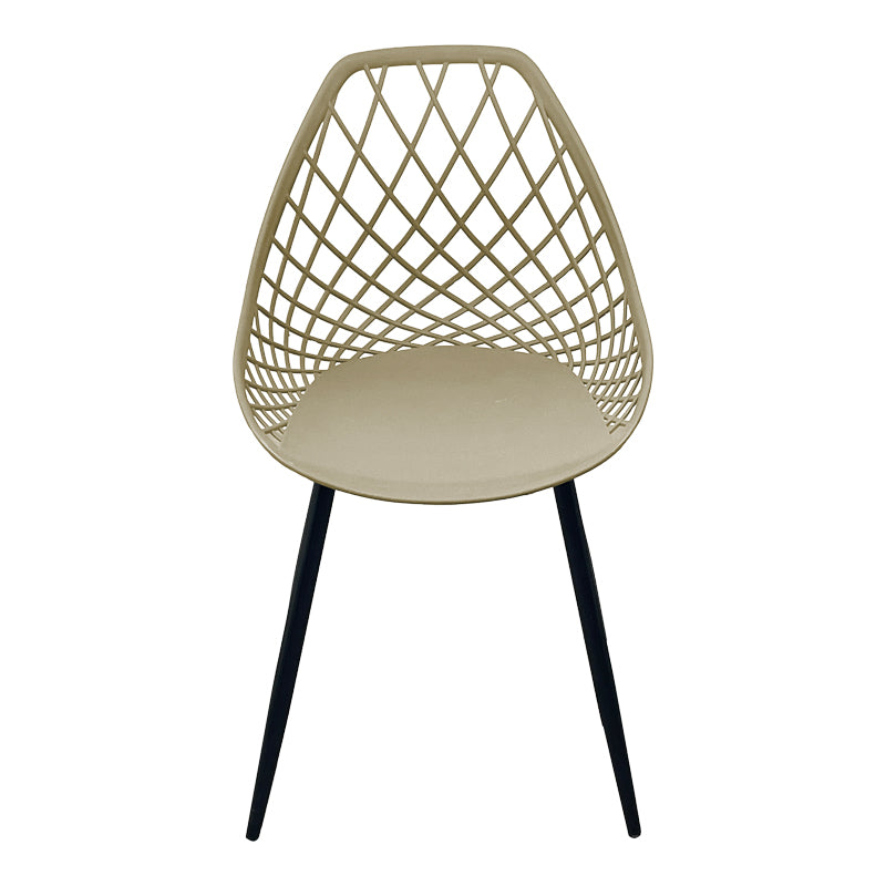 Καρέκλα Suan Cappuccino PP-Πόδι Μαύρο Μέταλλο 49x51x86