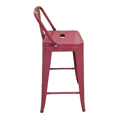 Utopia Terracotta Mid-Height Bar Stool with Backrest 42x42x86