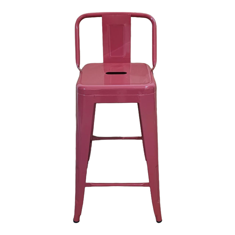 Utopia Terracotta Mid-Height Bar Stool with Backrest 42x42x86
