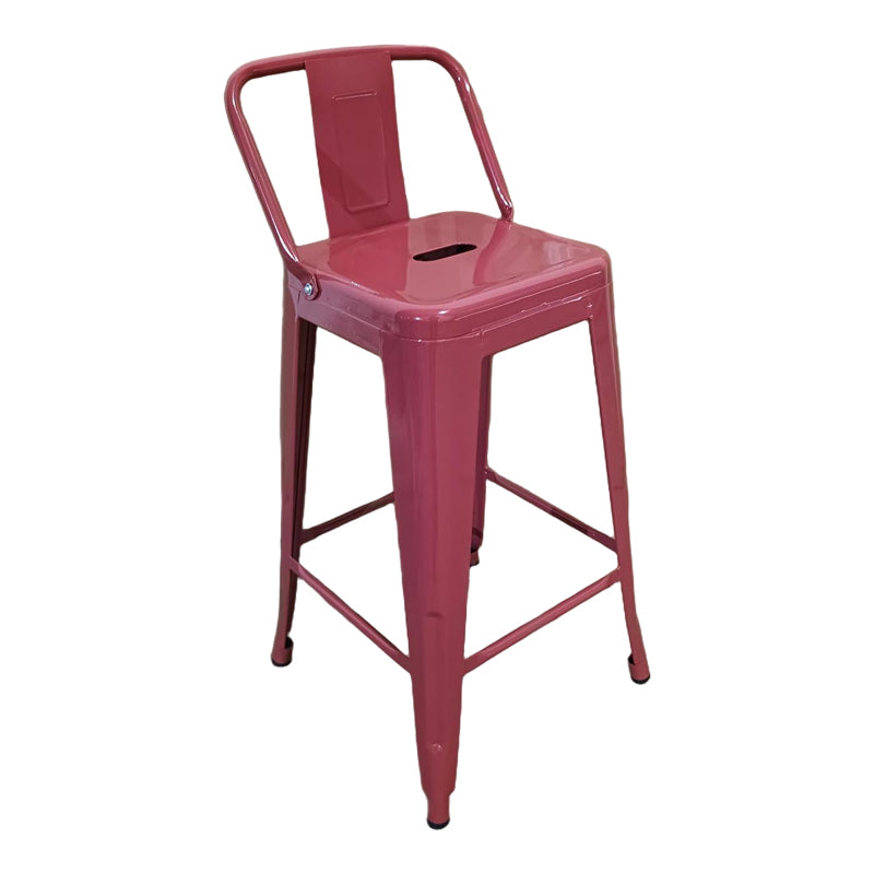 Utopia Terracotta Mid-Height Bar Stool with Backrest 42x42x86