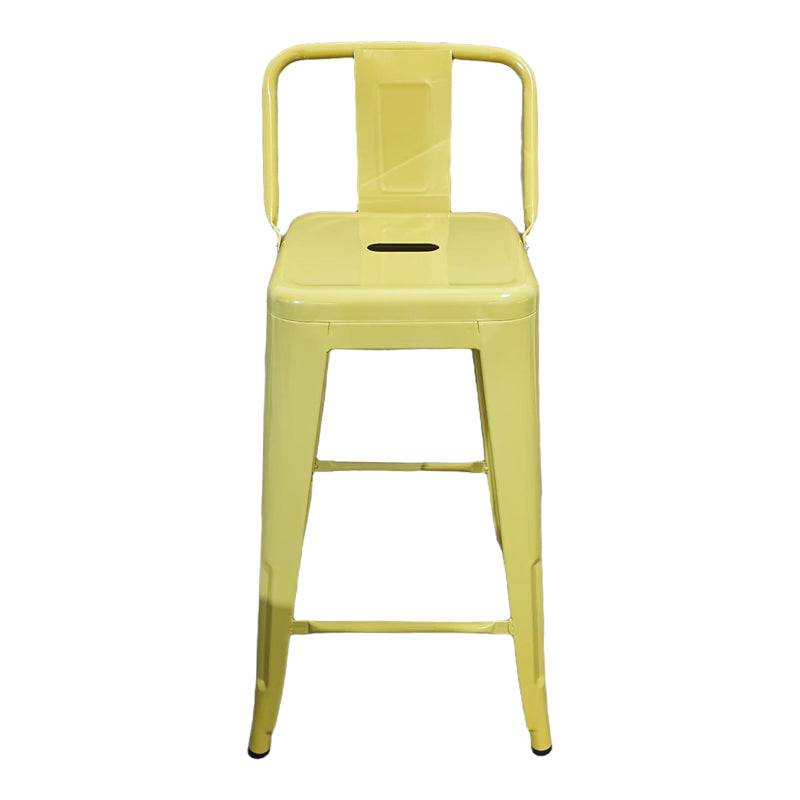 Mid-Height Bar Stool with Backrest Utopia Yellow 42x42x86