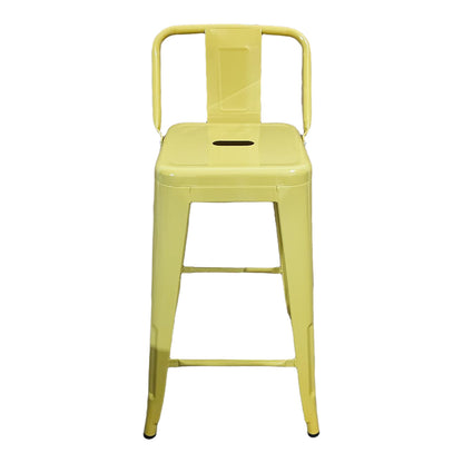 Mid-Height Bar Stool with Backrest Utopia Yellow 42x42x86