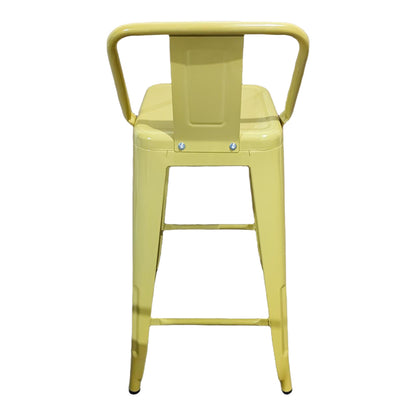 Mid-Height Bar Stool with Backrest Utopia Yellow 42x42x86