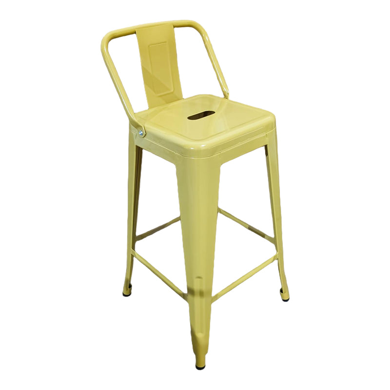 Mid-Height Bar Stool with Backrest Utopia Yellow 42x42x86