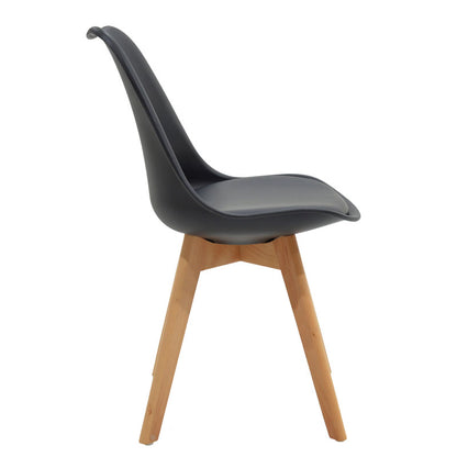 Chair Gaston PP-PU Black-Natural Leg 48x55x83