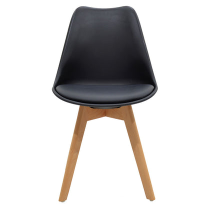 Chair Gaston PP-PU Black-Natural Leg 48x55x83