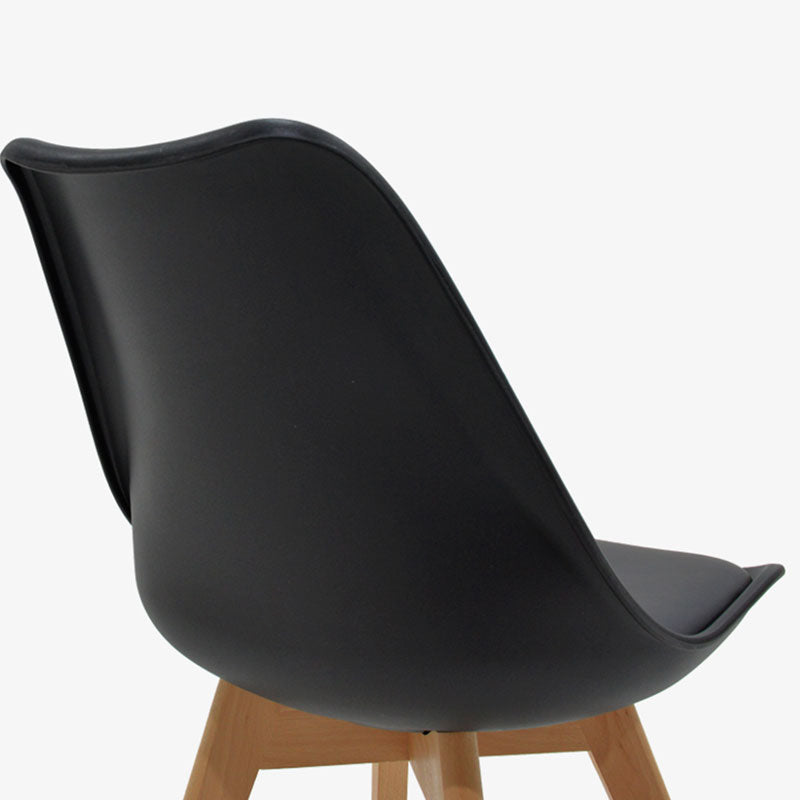 Chair Gaston PP-PU Black-Natural Leg 48x55x83