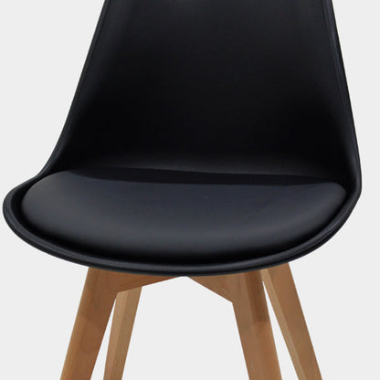 Chair Gaston PP-PU Black-Natural Leg 48x55x83