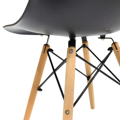 Καρέκλα Julita PP Μαύρο-Φυσικό Πόδι 46x50x82