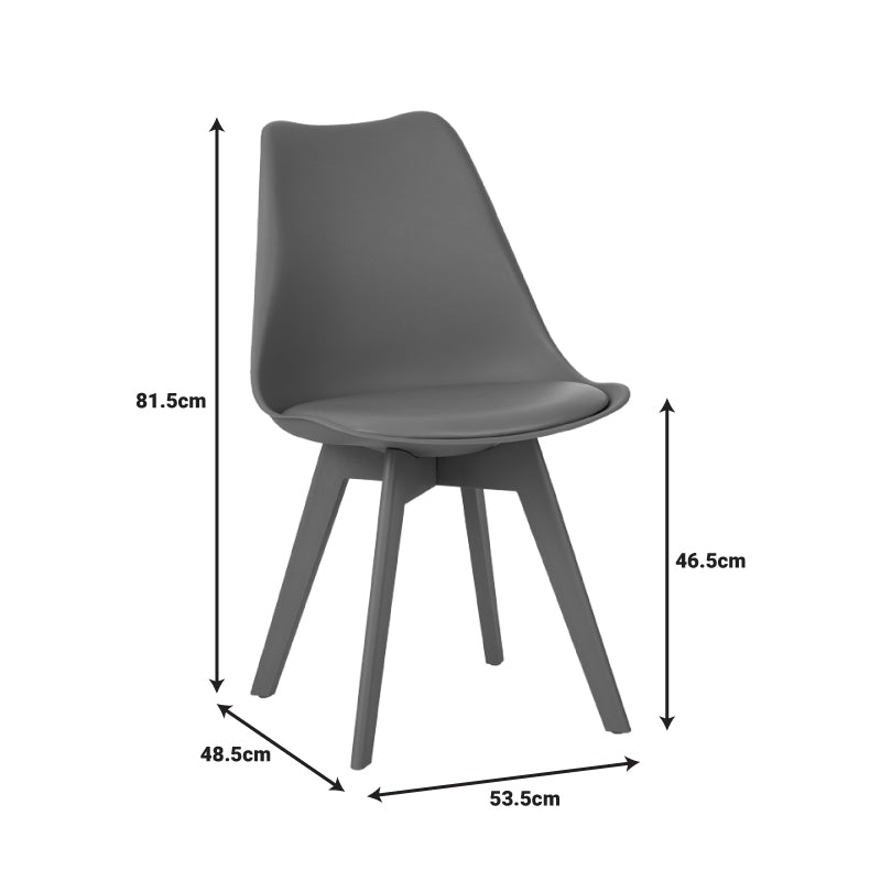 Καρέκλα Gaston I PP-PU σε Μαύρη Απόχρωση 48.5x53.5x81.5
