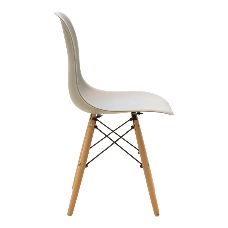 Καρέκλα Julita PP Cappuccino με Φυσικό Πόδι 46x52x80