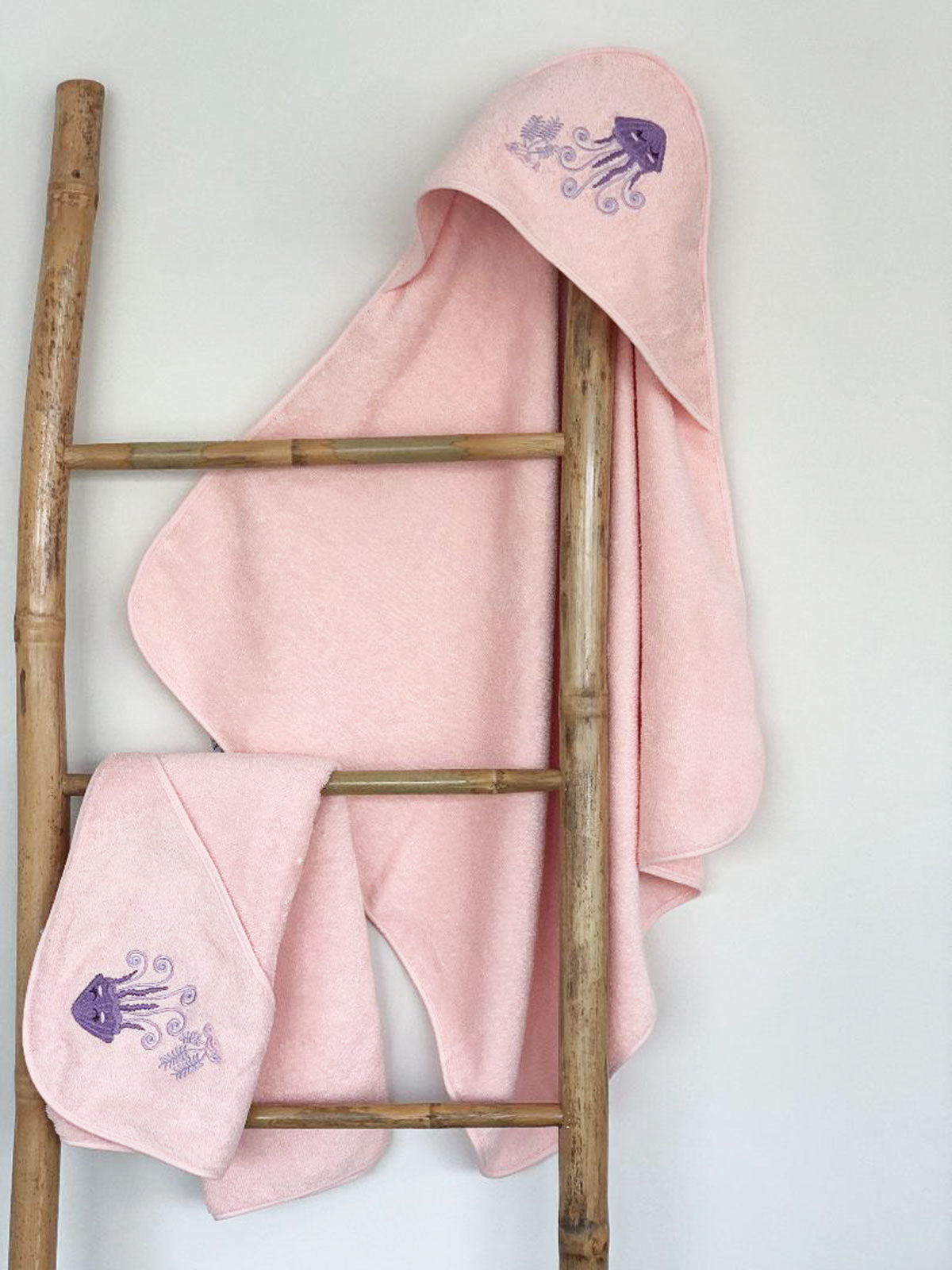 Fluffy Κεντητή Κάπα Pink 75x75