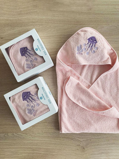 Fluffy Κεντητή Κάπα Pink 75x75