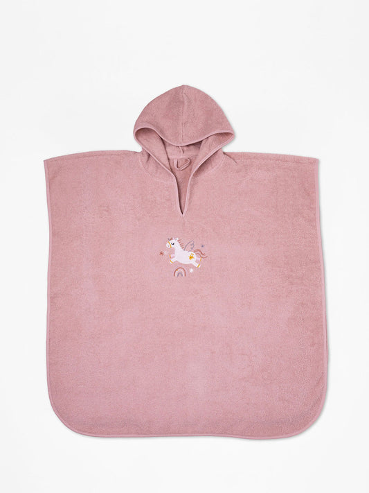 Fluffy Κεντητό Πόντσο Powder One Size