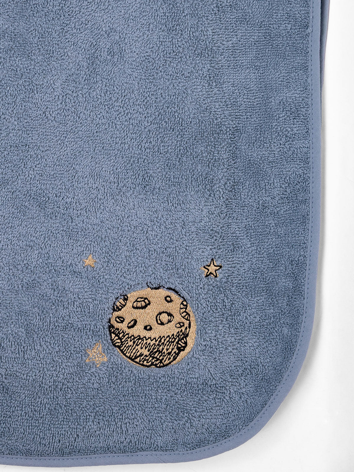 Fluffy Κεντητό Πόντσο Blue One Size