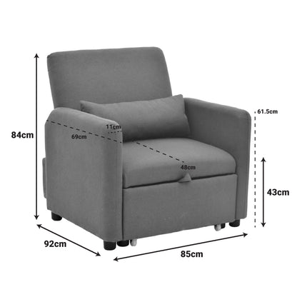 Flexa Armchair-Bed Beige Fabric 85x92x84