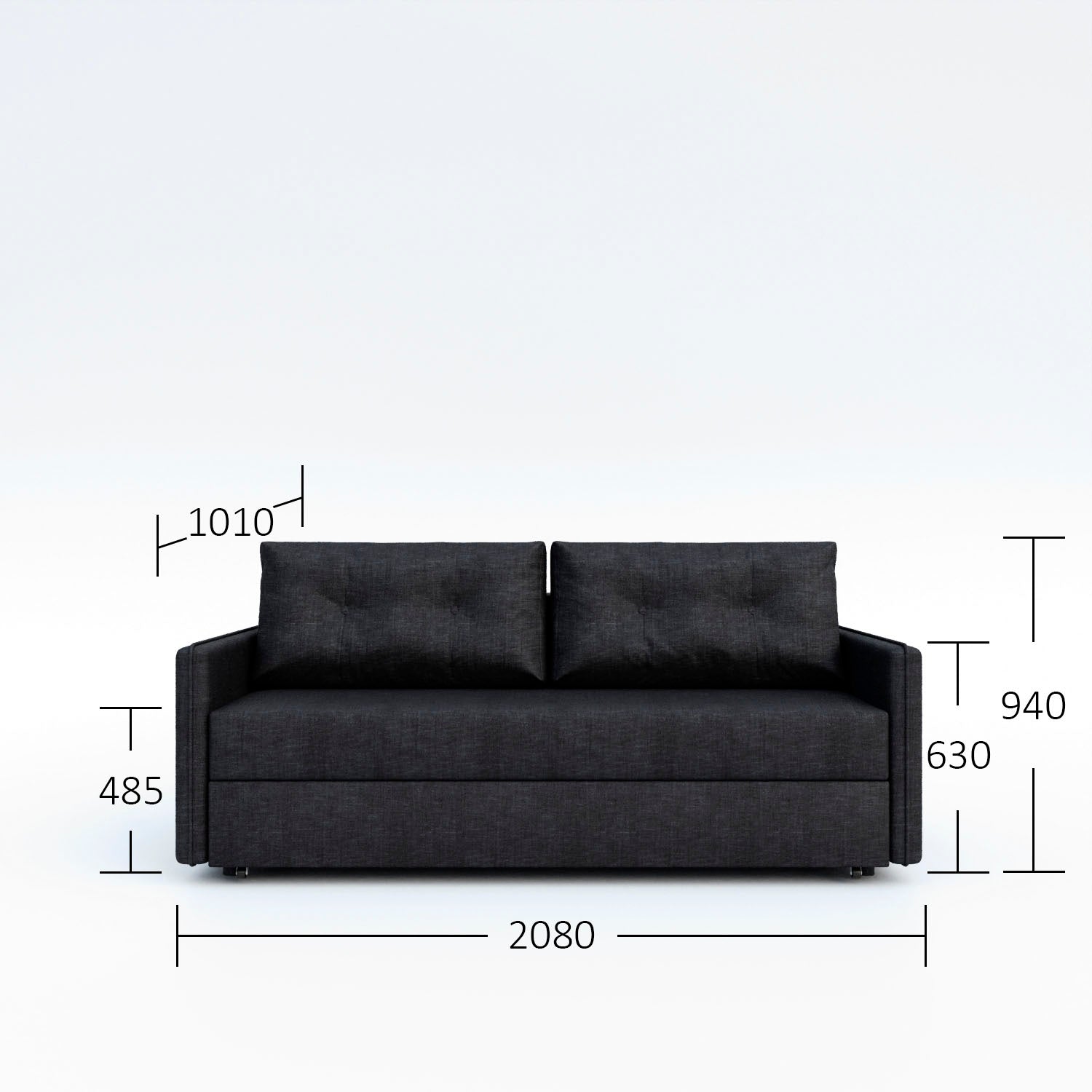 Καναπές Κρεβάτι London Τριθέσιος με Αποθηκευτικό Χώρο Γκρι 208x101x94