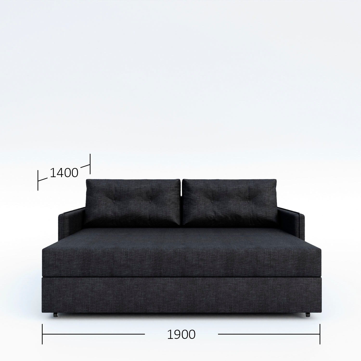 Καναπές Κρεβάτι London Τριθέσιος με Αποθηκευτικό Χώρο Γκρι 208x101x94