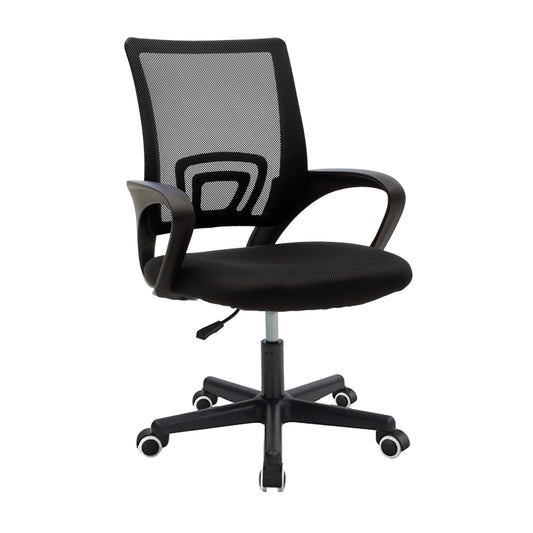 Καρέκλα Γραφείου Εργασίας Berto I Ύφασμα Mesh Μαύρο 56X47X85-95