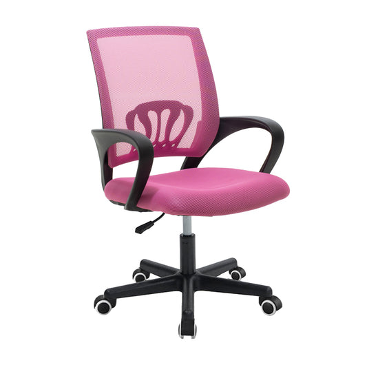 Καρέκλα Γραφείου Εργασίας Berto I Ύφασμα Mesh Ροζ 56X47X85-95