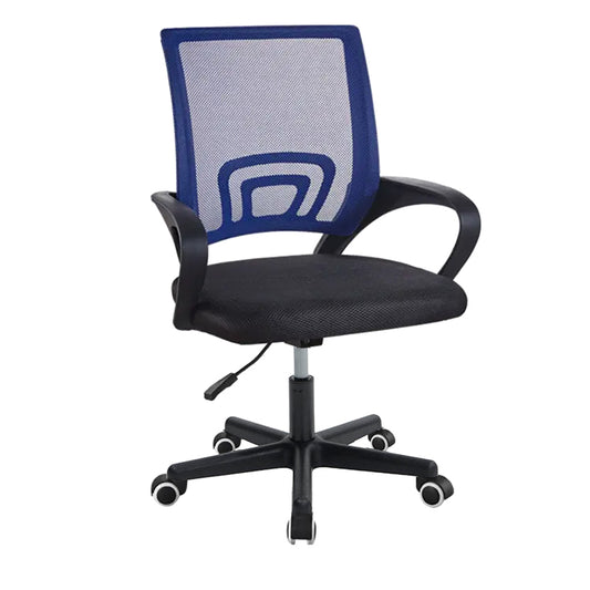 Καρέκλα Γραφείου Εργασίας Berto I Ύφασμα Mesh Μπλε-Μαύρο 56X47X85-95