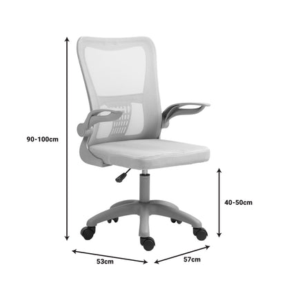 Καρέκλα Γραφείου Εργασίας Annalise Mesh Γκρι 57x53x100
