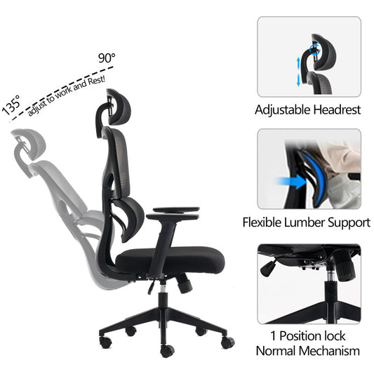 Καρέκλα Γραφείου Διευθυντή Cadrey Mesh Μαύρο 67x64x120-128