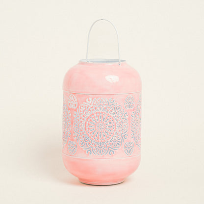 Φανάρι Μεταλικό Ροζ 20x20x30