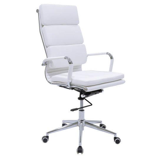 Καρέκλα Γραφείου Διευθυντή Tokyo Λευκό PU 55.5X52X108