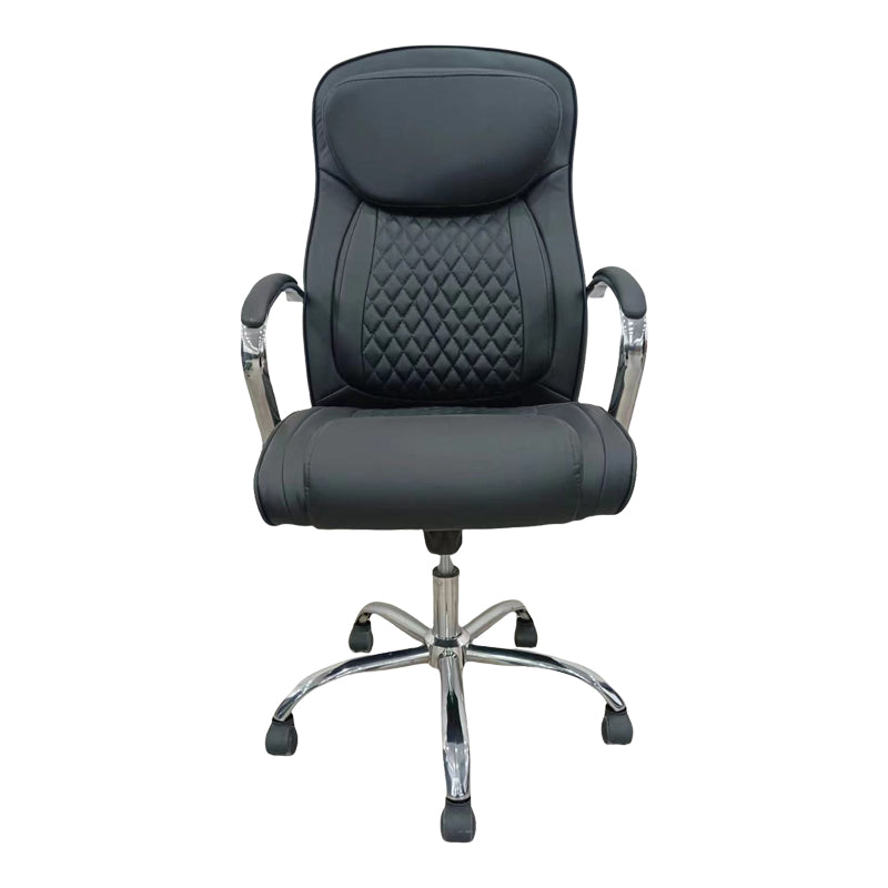 Καρέκλα Γραφείου Διευθυντή Quilted PU Μαύρο 62x70x116