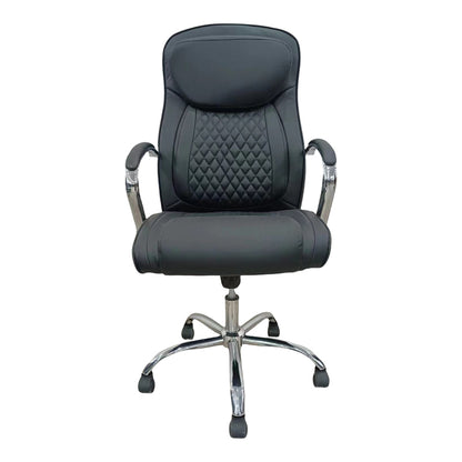 Καρέκλα Γραφείου Διευθυντή Quilted PU Μαύρο 62x70x116