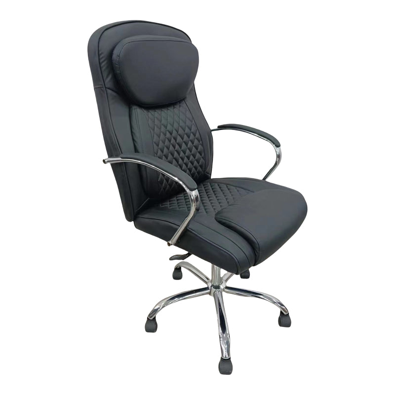 Καρέκλα Γραφείου Διευθυντή Quilted PU Μαύρο 62x70x116