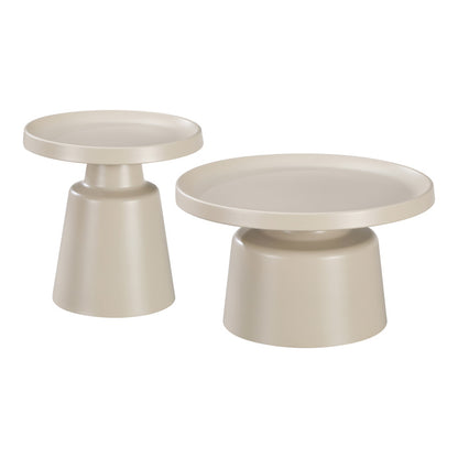 Ginoze Living Room Tables Set of 2 Metal Cappuccino