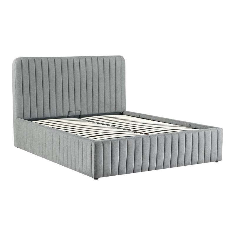 Κρεβάτι Διπλό Zilin Ύφασμα Ανθρακί-Beige 160x200εκ